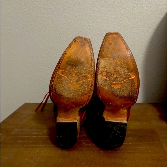 Freebird Red Embroidered Heeled Wolfgang Boots - Picture 6 of 7